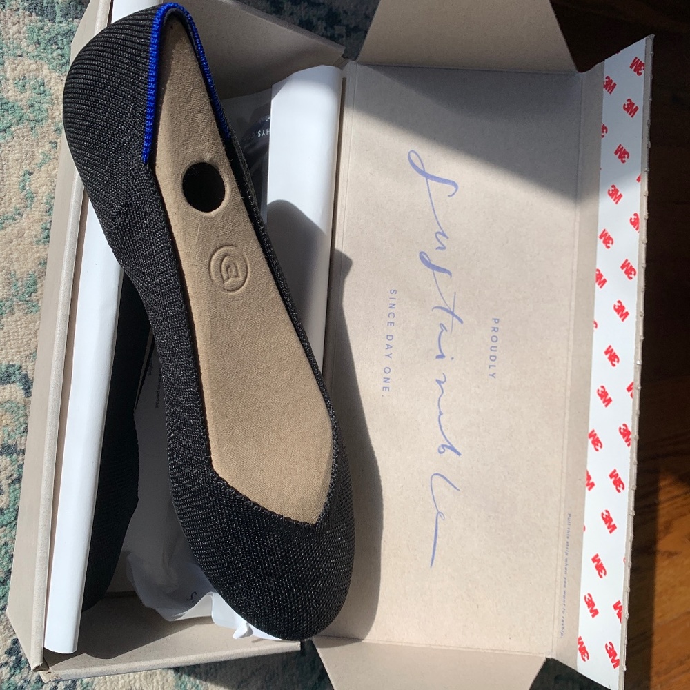 Rothy’s Solid Black. New in box.